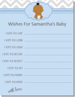 It's A Boy Chevron African American - Baby Shower Wishes For Baby Card