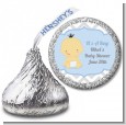 It's A Boy Chevron Asian - Hershey Kiss Baby Shower Sticker Labels thumbnail