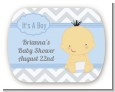 It's A Boy Chevron Asian - Personalized Baby Shower Rounded Corner Stickers thumbnail