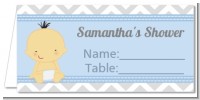 It's A Boy Chevron Asian - Personalized Baby Shower Place Cards