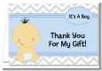 It's A Boy Chevron Asian - Baby Shower Thank You Cards thumbnail