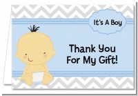 It's A Boy Chevron Asian - Baby Shower Thank You Cards
