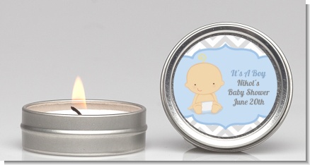 It's A Boy Chevron - Baby Shower Candle Favors
