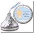 It's A Boy Chevron - Hershey Kiss Baby Shower Sticker Labels thumbnail