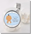 It's A Boy Chevron Hispanic - Personalized Baby Shower Candy Jar thumbnail