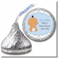 It's A Boy Chevron Hispanic - Hershey Kiss Baby Shower Sticker Labels thumbnail