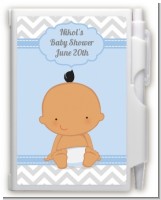 It's A Boy Chevron Hispanic - Baby Shower Personalized Notebook Favor