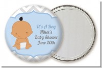It's A Boy Chevron Hispanic - Personalized Baby Shower Pocket Mirror Favors