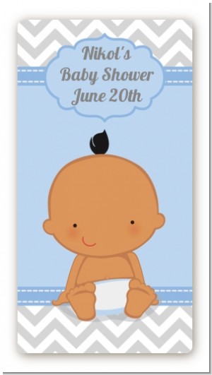 It's A Boy Chevron Hispanic - Custom Rectangle Baby Shower Sticker/Labels