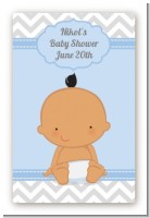It's A Boy Chevron Hispanic - Custom Large Rectangle Baby Shower Sticker/Labels