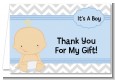 It's A Boy Chevron Hispanic - Baby Shower Thank You Cards thumbnail