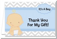 It's A Boy Chevron Hispanic - Baby Shower Thank You Cards