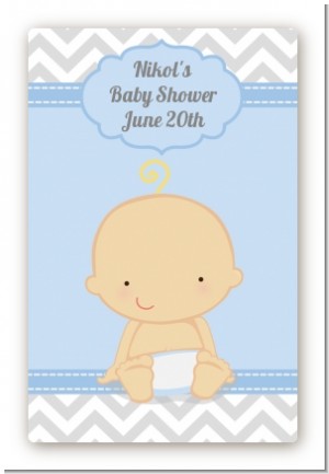 It's A Boy Chevron - Custom Large Rectangle Baby Shower Sticker/Labels