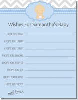 It's A Boy Chevron - Baby Shower Wishes For Baby Card