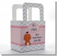 It's A Girl Chevron African American - Personalized Baby Shower Favor Boxes thumbnail