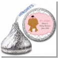 It's A Girl Chevron African American - Hershey Kiss Baby Shower Sticker Labels thumbnail