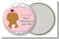 It's A Girl Chevron African American - Personalized Baby Shower Pocket Mirror Favors thumbnail