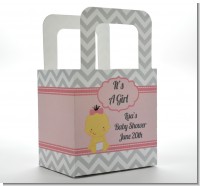 It's A Girl Chevron Asian - Personalized Baby Shower Favor Boxes