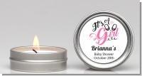 It's A Girl Chevron - Baby Shower Candle Favors