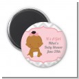 It's A Girl Chevron African American - Personalized Baby Shower Magnet Favors thumbnail