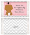 It's A Girl Chevron African American - Personalized Popcorn Wrapper Baby Shower Favors thumbnail