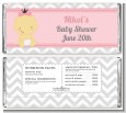 It's A Girl Chevron Asian - Personalized Baby Shower Candy Bar Wrappers thumbnail