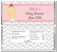 It's A Girl Chevron Asian - Personalized Baby Shower Candy Bar Wrappers