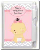 It's A Girl Chevron Asian - Baby Shower Personalized Notebook Favor