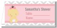It's A Girl Chevron Asian - Personalized Baby Shower Place Cards thumbnail