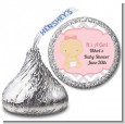 It's A Girl Chevron - Hershey Kiss Baby Shower Sticker Labels thumbnail