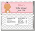 It's A Girl Chevron Hispanic - Personalized Baby Shower Candy Bar Wrappers thumbnail
