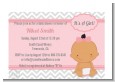 It's A Girl Chevron Hispanic - Baby Shower Petite Invitations thumbnail
