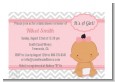 It's A Girl Chevron Hispanic - Baby Shower Petite Invitations thumbnail