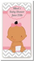 It's A Girl Chevron Hispanic - Custom Rectangle Baby Shower Sticker/Labels