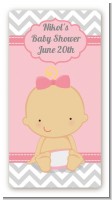 It's A Girl Chevron - Custom Rectangle Baby Shower Sticker/Labels