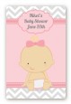 It's A Girl Chevron - Custom Large Rectangle Baby Shower Sticker/Labels thumbnail