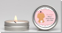 It's A Girl Chevron Hispanic - Baby Shower Candle Favors