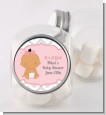 It's A Girl Chevron Hispanic - Personalized Baby Shower Candy Jar thumbnail