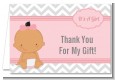 It's A Girl Chevron Hispanic - Baby Shower Thank You Cards thumbnail