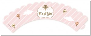 Hot Air Balloon Gold Glitter - Baby Shower Cupcake Wrappers