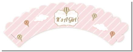 Hot Air Balloon Gold Glitter - Baby Shower Cupcake Wrappers
