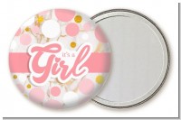 It's A Girl Pink Gold - Personalized Baby Shower Pocket Mirror Favors