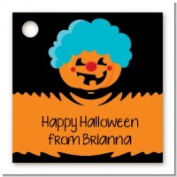 Jack O Lantern Clown - Personalized Halloween Card Stock Favor Tags