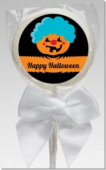 Jack O Lantern Clown - Personalized Halloween Lollipop Favors