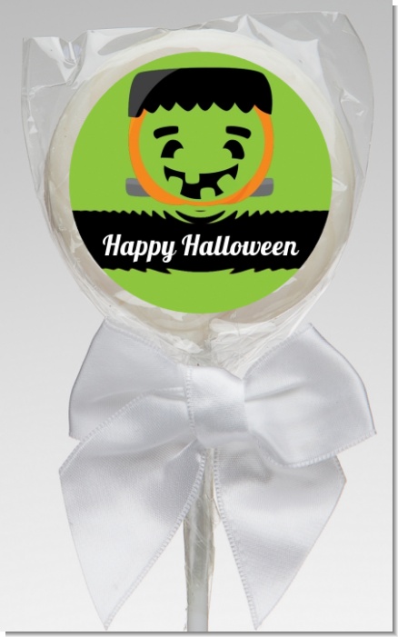 Jack O Lantern Frankenstein - Personalized Halloween Lollipop Favors