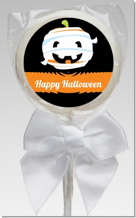 Jack O Lantern Mummy - Personalized Halloween Lollipop Favors