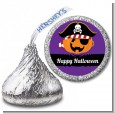 Jack O Lantern Pirate - Hershey Kiss Halloween Sticker Labels thumbnail