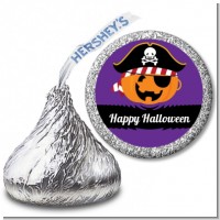 Jack O Lantern Pirate - Hershey Kiss Halloween Sticker Labels