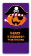 Jack O Lantern Pirate - Custom Rectangle Halloween Sticker/Labels thumbnail