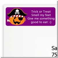 Jack O Lantern Pirate - Halloween Return Address Labels